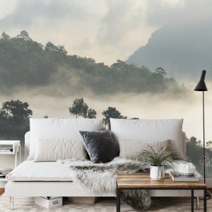 Papier Peint Forêt Dans Le Brouillard – Image 3