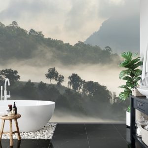 Papier Peint Forêt Dans Le Brouillard – Image 5