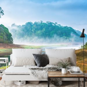 Papier Peint Forêt Dans Le Brouillard – Image 3