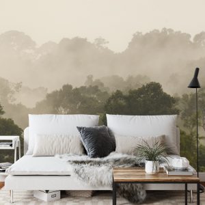 Papier Peint Forêt Dans Le Brouillard – Image 3