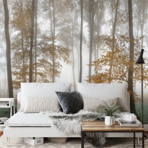 Papier Peint Forêt Dans Le Brouillard – Image 3