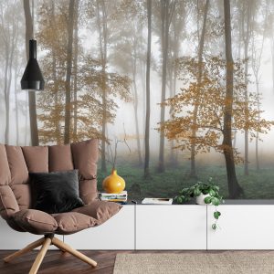 Papier Peint Forêt Dans Le Brouillard – Image 4