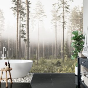 Papier Peint Forêt Dans Le Brouillard – Image 5