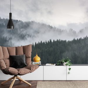 Papier Peint Forêt Dans Le Brouillard – Image 4