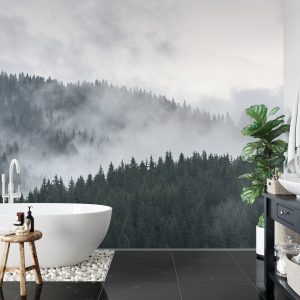 Papier Peint Forêt Dans Le Brouillard – Image 5