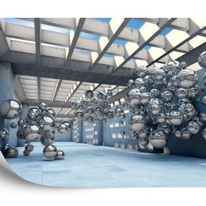 Papier Peint Tunnel 3D - Sphères – Image 2