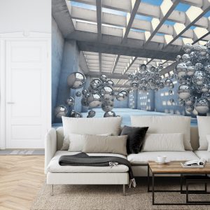 Papier Peint Tunnel 3D - Sphères – Image 6