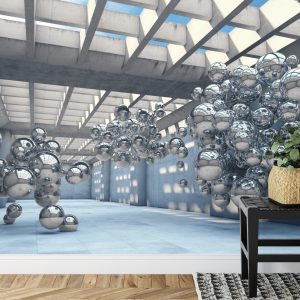 Papier Peint Tunnel 3D - Sphères – Image 7