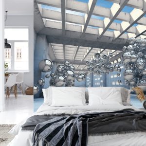 Papier Peint Tunnel 3D - Sphères – Image 8