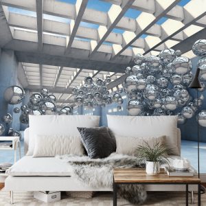 Papier Peint Tunnel 3D - Sphères – Image 3