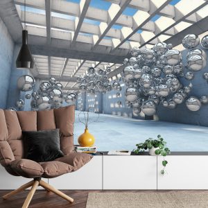 Papier Peint Tunnel 3D - Sphères – Image 4