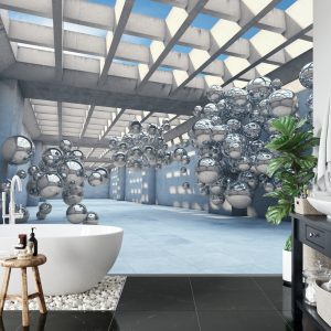 Papier Peint Tunnel 3D - Sphères – Image 5