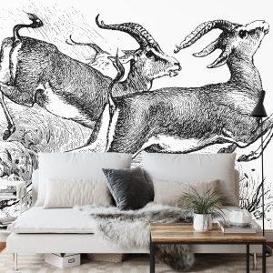 Papier Peint Gazelles Vintage – Image 3