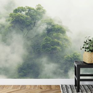 Papier Peint Tropical Forest In Japan, Nature Jungle With Green Tree And Fog, Concept Of Zin Therapy Comfortable Freedom Relaxing For Spa And Yoga, Eco Natural Sustainable Conservation – Image 7