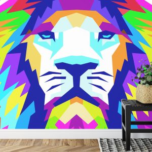 Papier Peint Lion Géométrique – Image 7