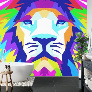 Papier Peint Lion Géométrique – Image 5