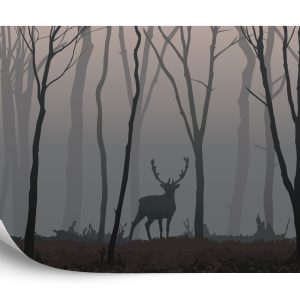 Papier Peint Cerf Dans La Forêt – Image 2