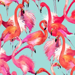 Papier Peint Flamants Roses – Image 1