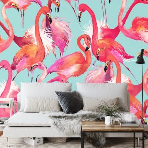 Papier Peint Flamants Roses – Image 3