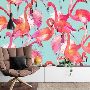 Papier Peint Flamants Roses – Image 4