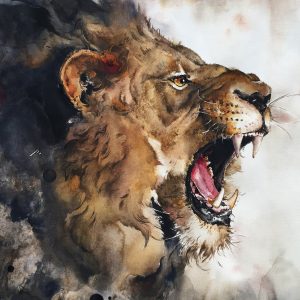 Papier Peint Lion Sauvage – Image 1