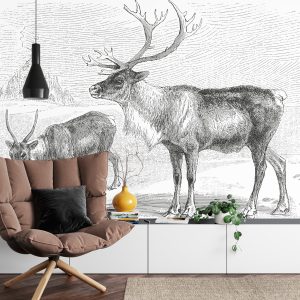 Papier Peint Cerf Vintage – Image 4