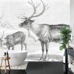 Papier Peint Cerf Vintage – Image 5