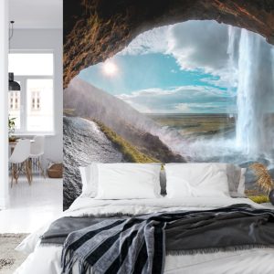 Papier Peint Cascade Rocher Grotte – Image 8