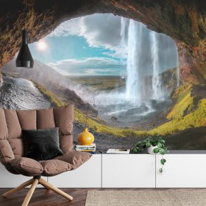 Papier Peint Cascade Rocher Grotte – Image 4