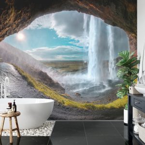 Papier Peint Cascade Rocher Grotte – Image 5