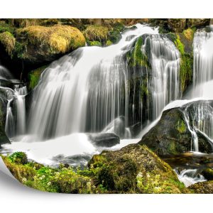 Papier Peint Cascade Dans La Forêt – Image 2