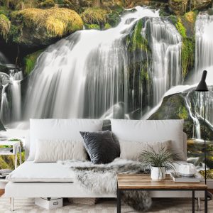 Papier Peint Cascade Dans La Forêt – Image 3