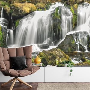 Papier Peint Cascade Dans La Forêt – Image 4