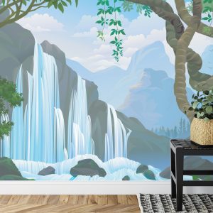 Papier Peint Cascade Dans La Jungle – Image 7