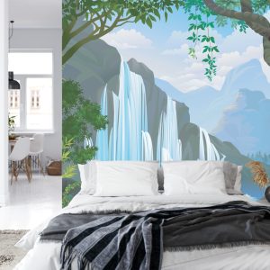 Papier Peint Cascade Dans La Jungle – Image 8