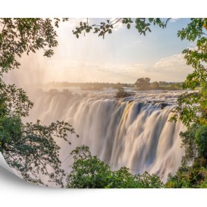 Papier Peint Cascade Dans La Forêt – Image 2