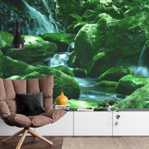 Papier Peint Cascade Rochers – Image 4