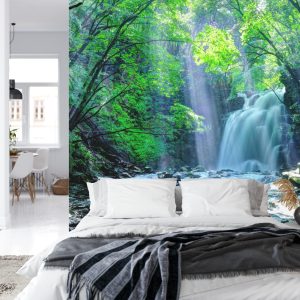 Papier Peint Cascade Dans La Forêt – Image 8