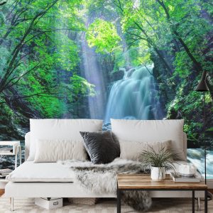 Papier Peint Cascade Dans La Forêt – Image 3