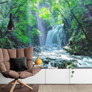 Papier Peint Cascade Dans La Forêt – Image 4