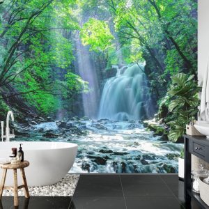 Papier Peint Cascade Dans La Forêt – Image 5