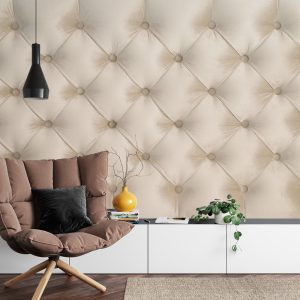 Papier Peint Beige Matelassé – Image 4