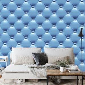 Papier Peint Bleu Matelassé – Image 3