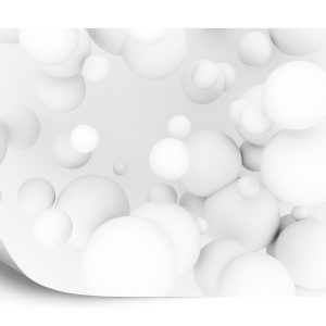 Papier Peint Boules Blanches 3D – Image 2