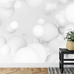 Papier Peint Boules Blanches 3D – Image 7