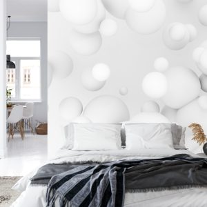 Papier Peint Boules Blanches 3D – Image 8