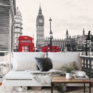 Papier Peint Londres Noir Et Blanc – Image 3