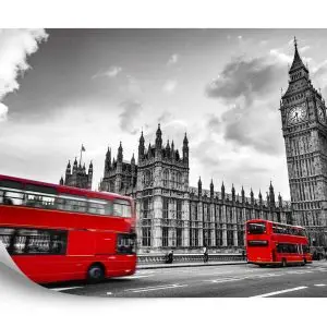 Papier Peint Londres Noir Et Blanc – Image 2