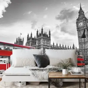 Papier Peint Londres Noir Et Blanc – Image 3