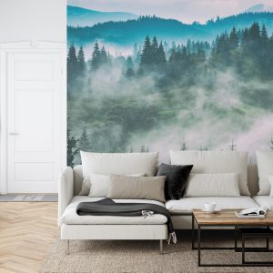 Papier Peint Forêt Dans Le Brouillard – Image 6